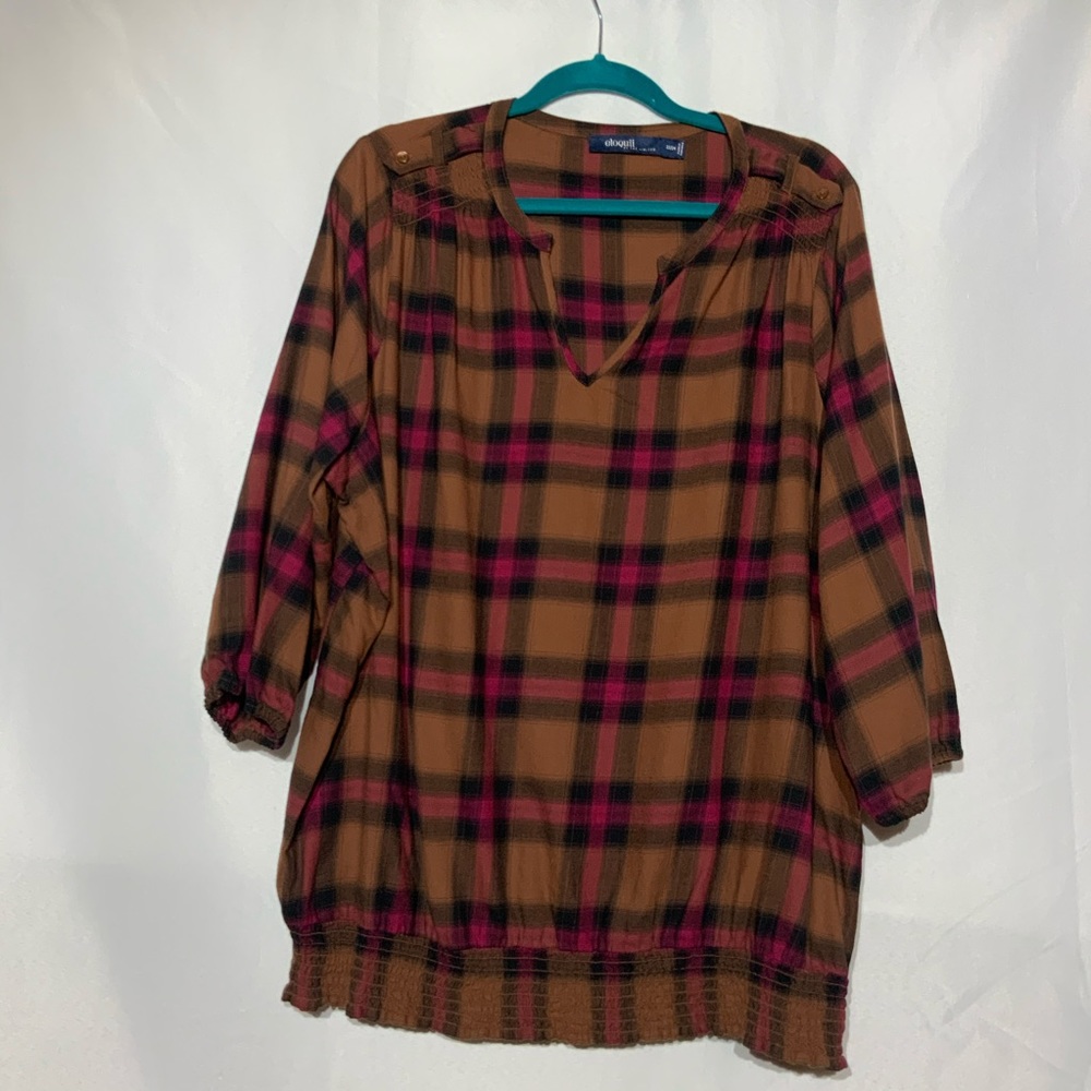 Eloquii Cotton Flannel Top